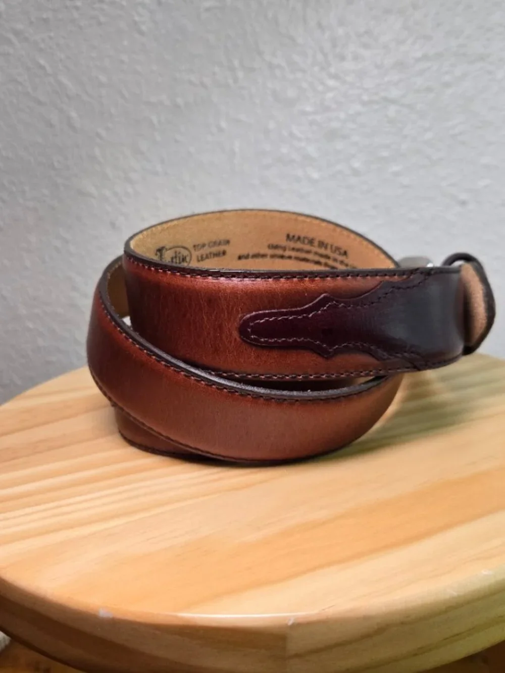 Justin Men's Classic Western Brown Leather Belt